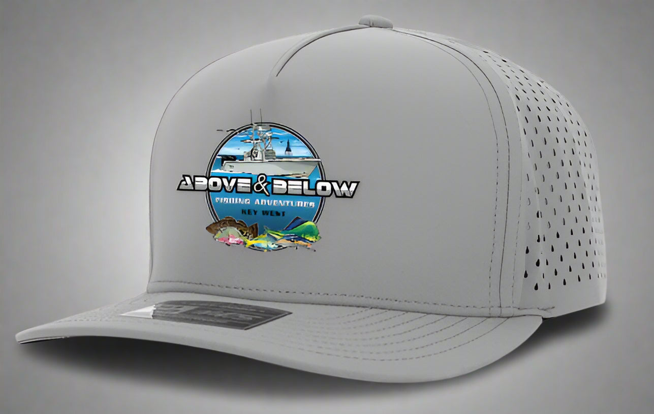 Features
Streamlined 5-panel design for a minimalist and contemporary appearance
Made from a premium polyester and Spandex blend for comfort, flexibility, and long-lasting durability
Moisture-wicking & antimicrobial sweatband keeps you fresh all day long
Waterproof construction for reliable protection against the elements
Lightweight build ensures effortless comfort — even on the hottest days
Snapback closure allows for personalized and secure fit
Embroidered Above & Below logo on front panel
One size fit